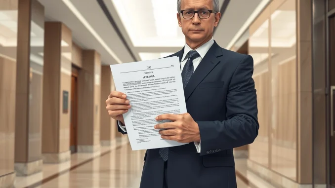 Russian official holding proposed cryptocurrency regulation bill with criminal penalties.