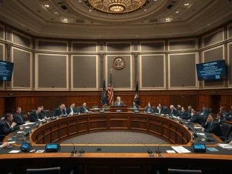 US Senate Banking Committee hearing room during CLARITY Act markup session