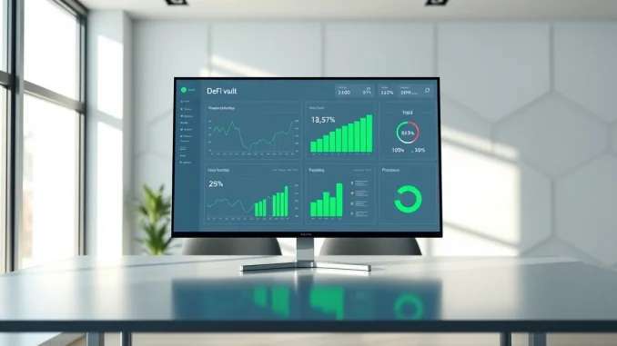 Sentora Smart Yield platform dashboard showing DeFi vault discovery and monitoring interface
