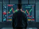 Financial analyst monitoring STRC stock performance on a digital screen