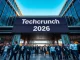 Attendees entering TechCrunch Disrupt 2026 convention center in San Francisco