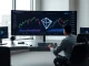 TRON TRX price prediction chart on a modern trading desk with analytical tools