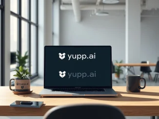 Yupp.ai startup shutdown shown by a powered-down laptop in a quiet office.