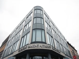 European Banking Authority headquarters in Paris, symbolizing new crypto penalty framework under MiCA