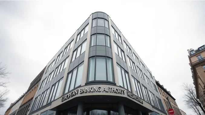 European Banking Authority headquarters in Paris, symbolizing new crypto penalty framework under MiCA