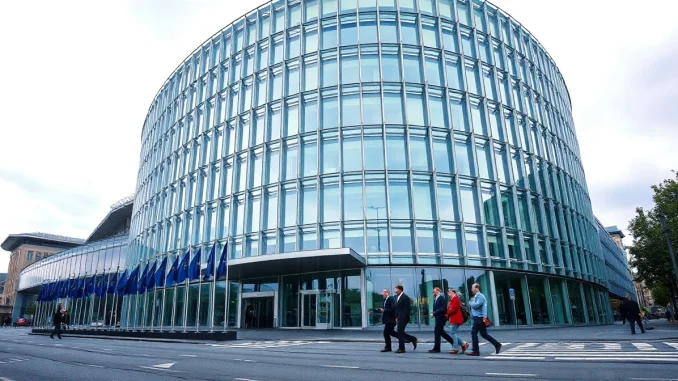 European Commission headquarters in Brussels, where EU regulators are consulting on MiCA 2.0 crypto rules