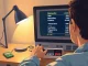 Person viewing an AI vanity search leaderboard on a retro-styled screen