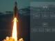 SpaceX rocket launch with faint overlay of complex organizational chart representing multi-layer SPV structures