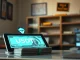 Bolivian bank counter with US dollars and a tablet showing the Tether USDT logo