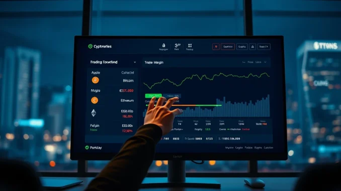 Kraken trading interface showing tokenized stocks used as collateral for margin trading