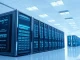 Two-tier AI infrastructure with frontier and open-source server racks in a modern data center.