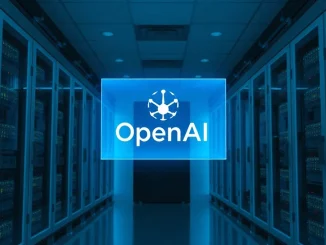 Data center with holographic OpenAI logo representing GPT-5.6 model launch