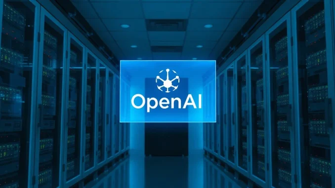 Data center with holographic OpenAI logo representing GPT-5.6 model launch