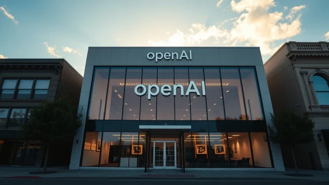 Exterior view of OpenAI headquarters in San Francisco during late afternoon