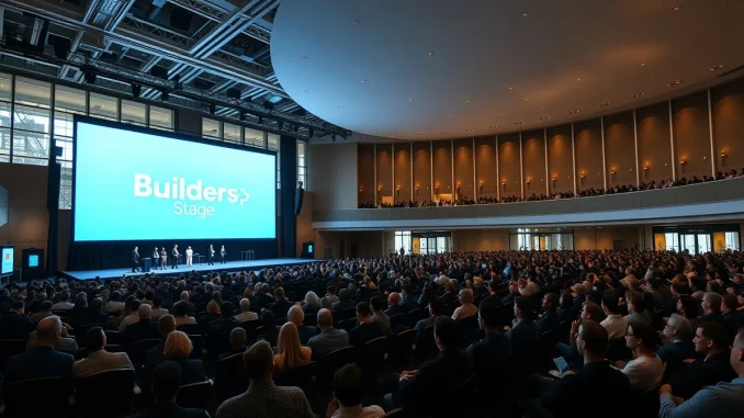 Moscone Center hall with Builders Stage at TechCrunch Disrupt 2026