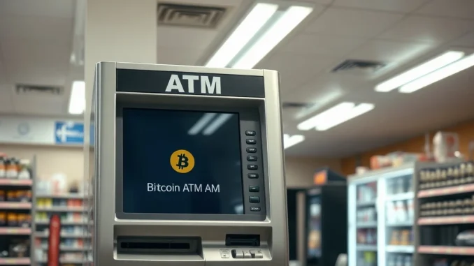Bitcoin ATM in an Australian store, subject of AUSTRAC suspension order