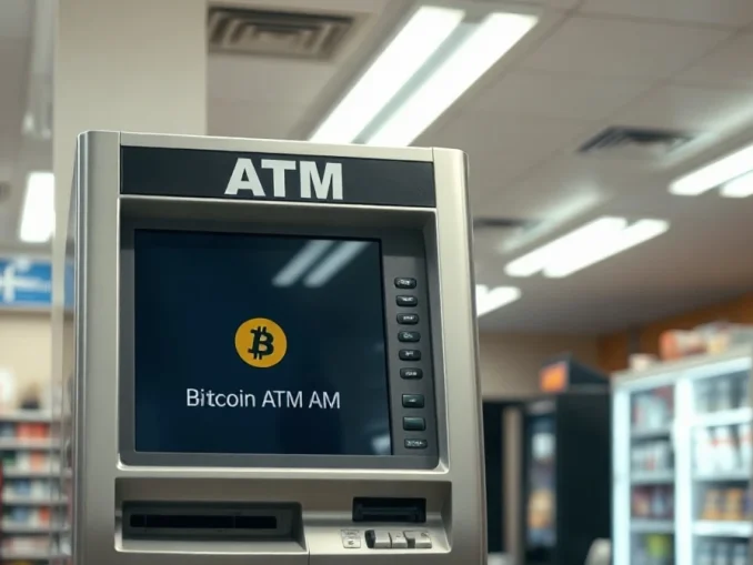 Bitcoin ATM in an Australian store, subject of AUSTRAC suspension order