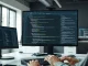Developer using Cursor's AI code editor with Origin repository interface on screen