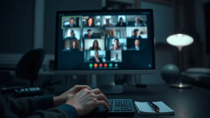 Suspected North Korean IT workers on a video call inside a fake crypto startup during a cybersecurity investigation.