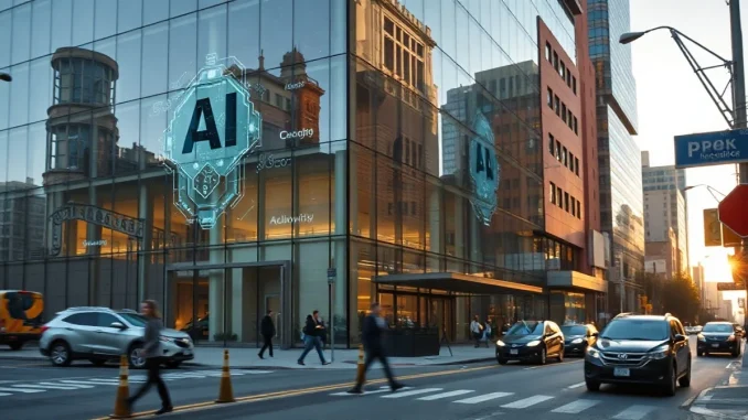 Modern office building representing Hugging Face headquarters in San Francisco