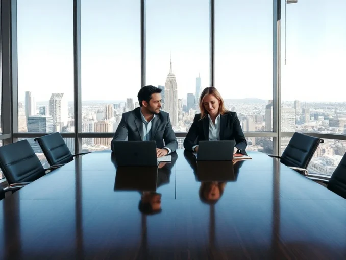 Business executives in a San Francisco boardroom discussing the Stripe-OpenRouter acquisition