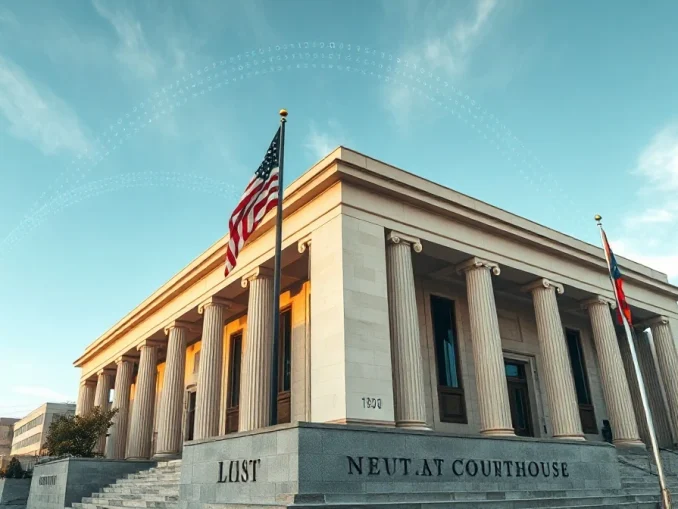 Washington state courthouse with digital data overlay symbolizing the Kalshi prediction market ruling