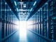 Modern data center corridor with blue lighting representing AI infrastructure behind Z.ai's Ox Alpha model release