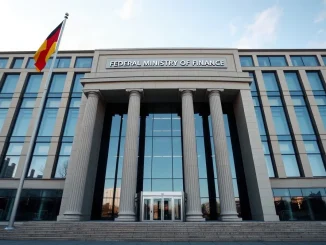 German Ministry of Finance building in Berlin, where the crypto tax proposal was drafted.