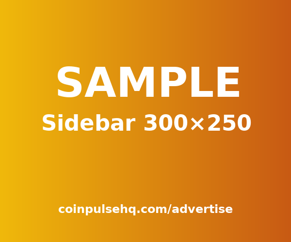 Advertise on CoinPulseHQ — Sidebar Banner