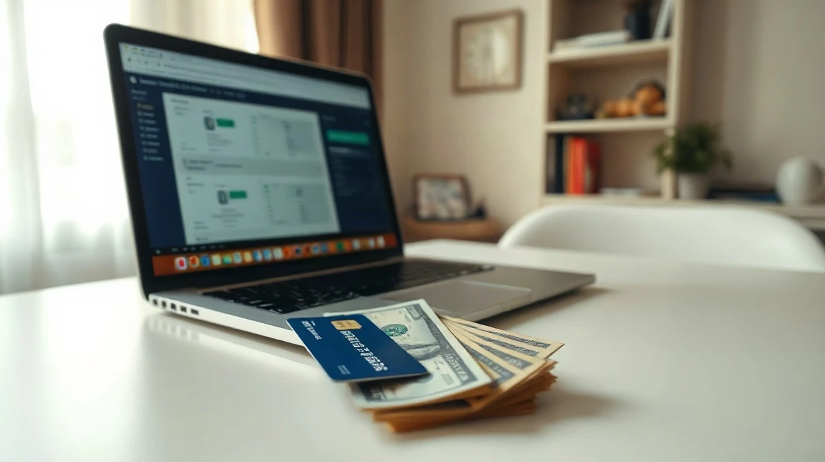 Illustration of a payment card and a stablecoin token representing a survey on stablecoin adoption for cross-border payments