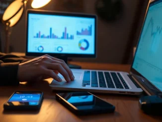 Person checking an exchange dashboard on a laptop at night after a crypto hack