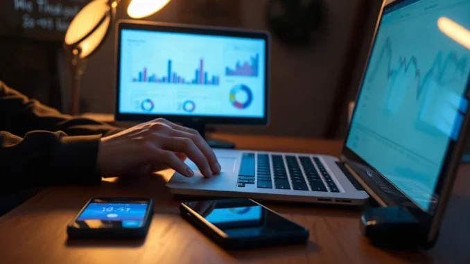 Person checking an exchange dashboard on a laptop at night after a crypto hack