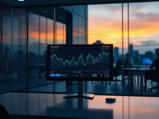 Office monitor showing charts of BitMine's Ethereum holdings and staked balances