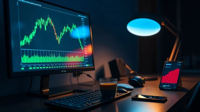 Trading monitor showing a green PEPE price chart rising toward a resistance line beside an exchange-inflow panel