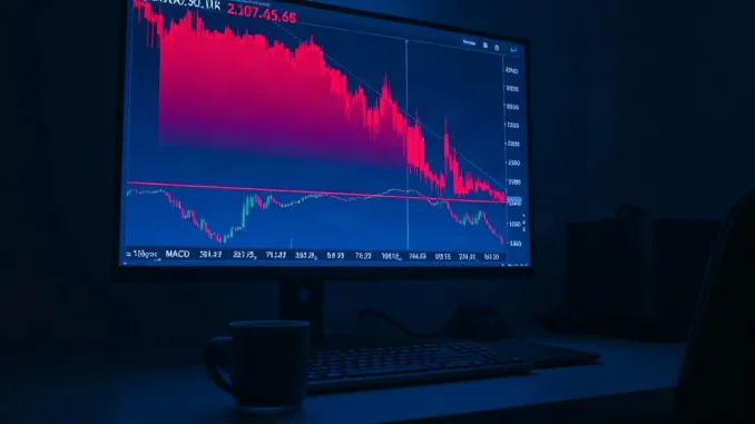 Trading monitor showing a red Raydium price chart with a marked $2.0 support level