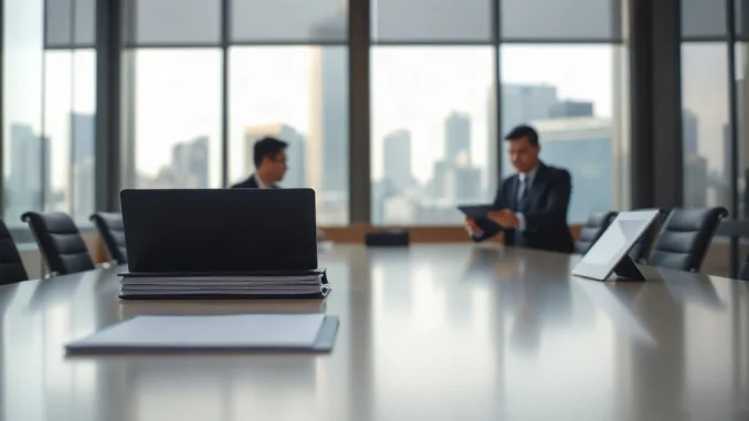 Officials reviewing documents at a securities regulator office table in Bangkok